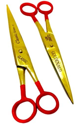 Classic International Golden Hair Cutting Scissors For Barber Salon Home use (Pack Of 2)-image-22