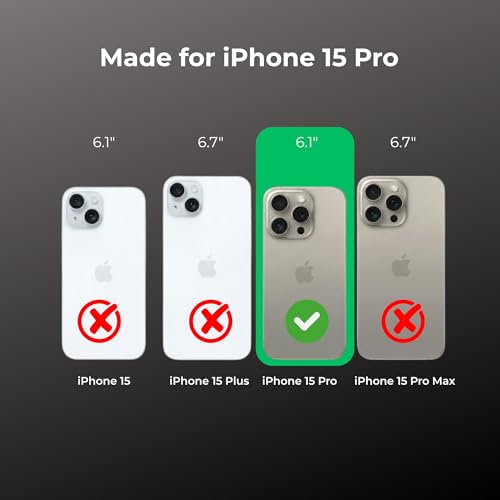 Image of Anti Yellow Clear Magnet Case for iPhone 15 Pro, Premium Polycarbonate, Ultra Strong Magnets, 360 Drop Protection, Raised Camera Protection, MagSafe Compatible