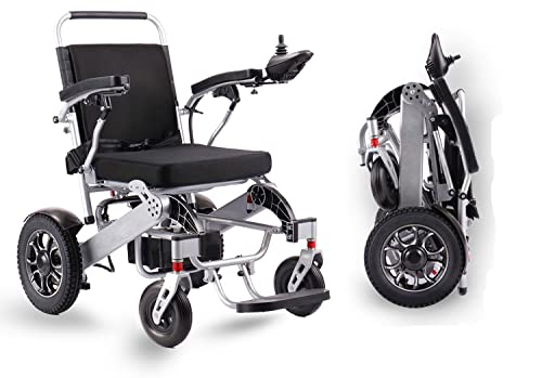 Weatherproof, Foldable Sturdy Dual Motorized Powerful Electric Wheelchair. Airplane Ready. Stronger, Longer Range.