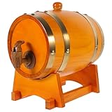 barril vino 2 litros Barriles de madera para decoración: multiusos, se pueden utilizar para el envejecimiento, almacenamiento y dispensación de vino, entre otras funciones