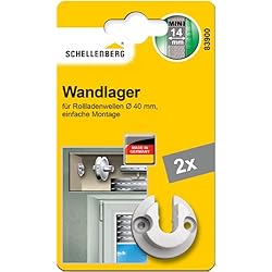 Ejes Octogonales Para Persianas Schellenberg Juego de soportes de pared Mini para ejes octogonales de 40 mm de diámetro, 2 uds.