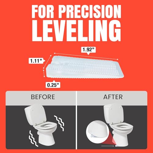 Image of Wobble Wedges Flexible Plastic Leveling Shims Made in the USA The Original Flexible Plastic Shims for Leveling Furniture, Tables, Toilets, Appliances & Other Home Improvement Projects Clear, 10-Pack