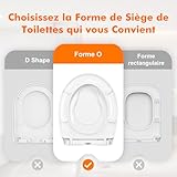 Ibergrif M41002-2 O Shape Family Toilet Seat with Child Seat Built-in, Soft Close Toilet Seat, Removable Potty Training Toilet Seat for Toddler with Release Quick Clean & Top Fix - Image 2
