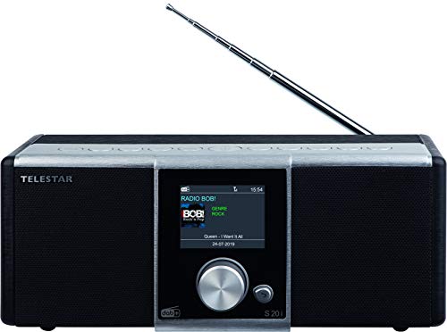 S 20i Internetradio/DAB+ (Stereo, DAB+/DAB/UKW, Farbdisplay, Direktwahltasten, Wecker, Favoritenspeicher) Silber/schwarz