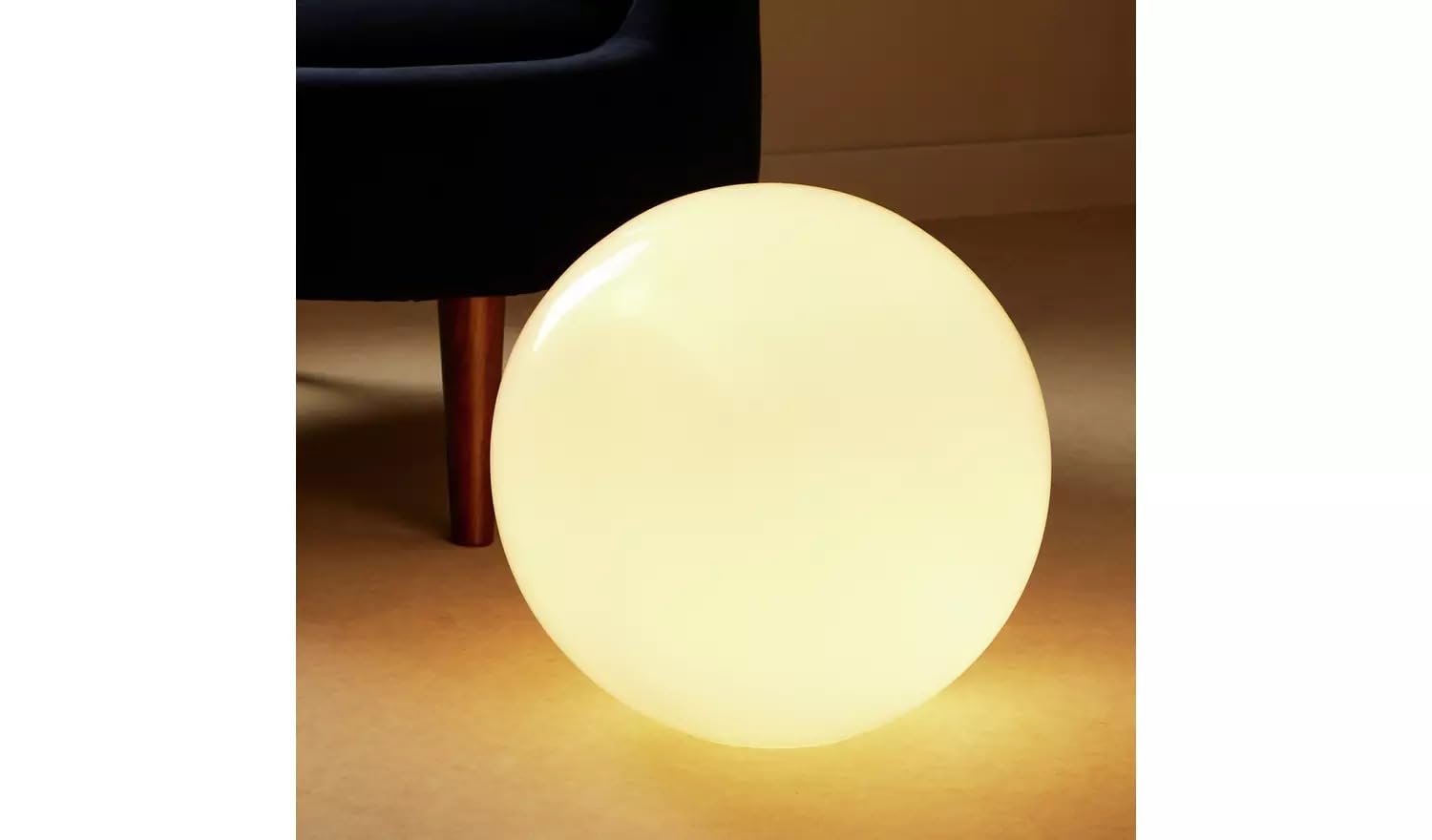 AIDNI Caliban XL Globe Glass Table Lamp (White)