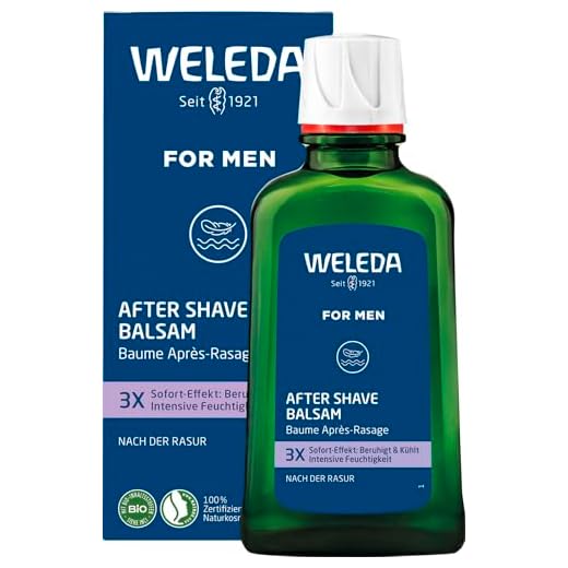 WELEDA Bio FOR MEN After Shave Balsam, erfrischendes Naturkosmetik Balsam zur Pflege und Beruhigung der Haut nach der Rasur, Lotion für reichhaltige Pflege und Schutz vor dem Austrocknen (1 x 100 ml)