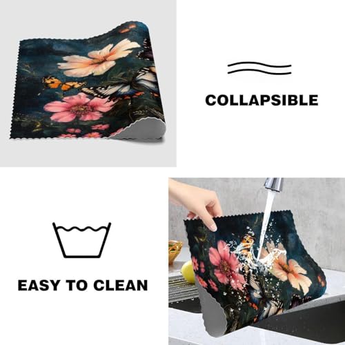 Set de table de qualité supérieure résistant à la chaleur fleurs et papillons lot de 6 - 5