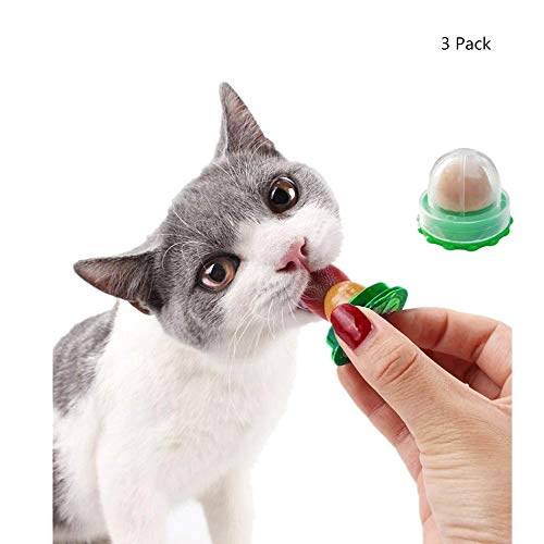 HNQH Petiscos para gatos, doces e gatos, bola de energia de gel saudável para gatos lambendo doces e