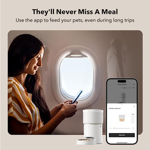 Petlibro Vacuum-Sealed Automatic Cat Feeders, 8L/34Cups Automatic Dog Feeder With 5G Wi-Fi, Automatic Cat Food Dispenser For Airtight Storage, Space Pet Feeder With 187Mm Large Food Tray For Cat & Dog #TOP5