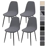 Ryoizen Stuhlhussen 4er Strech Esszimmerstühle Bezug Universal Küchenstühle Husse Abnehmbare Waschbar Antirutsch Stuhlabdeckung Schwingstühle Stuhlbezug Spannbezug für Wohnzimmer Büro,Köper-type5
