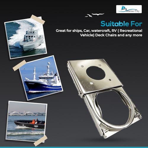 Portavasos plegable ajustable en acero inoxidable grado 304 miniatura 6