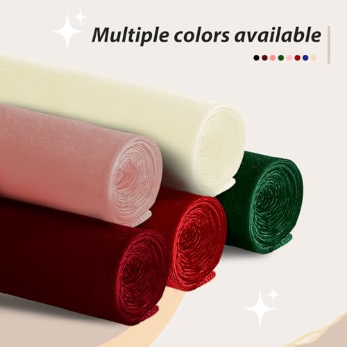 KKJIAF Burgundy Stretch Velvet Fabric 60 Inch Wide, 2 Yard Soft Stretchy Fabric for Sewing Clothes, Apparel, Costume, Crafts - 90% Polyester 10% Spandex by KKJIAF - Image 6