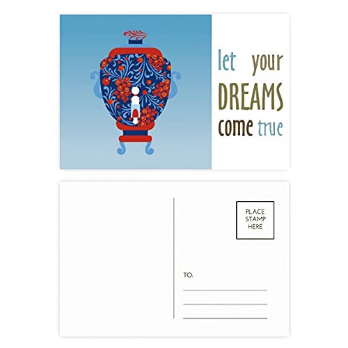 Cartes postales Russie avec motif vase symbole national - Lot de 20