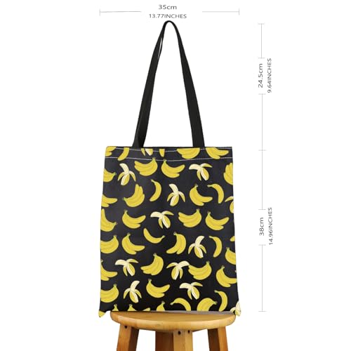 Bolso tipo tote VAMSII para amantes del plátano - Diseño de plátano, bolso de mano para agricultores, regalo para amantes de las frutas miniatura 3