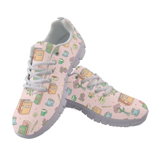 SYtrade Tennis Shoes Women Lace Up Athletic Sneakers White Sole4