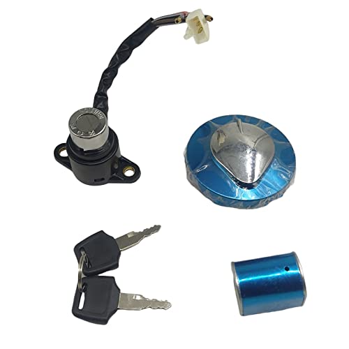 XDF Ignition Switch Fuel Gas Tank Cap Cover Seat Lock Key Compatible for Honda Rebel 250 Rebel 450 CMX 250 CMX 450 Magna 700 Magna 750 CA125