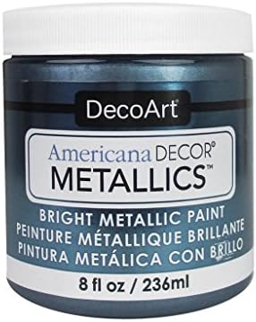 Deco Art Americana Décor Metallic Jar of Paint, Acrylic, Pewter, 236 ml (Pack of 1)