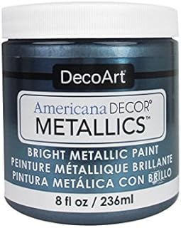 Deco Art Americana Décor Metallic Jar of Paint, Acrylic, Pewter, 236 ml (Pack of 1)