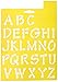 Delta Creative Stencil Mania Stencil, 7 by 10-Inch, Whimsical Dot Alphabet