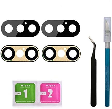 2 Pack OEM Original Back Rear Camera Glass Lens Replacement for iPhone Xs/iPhone Xs Max with Adhesive and Repair Toolkit