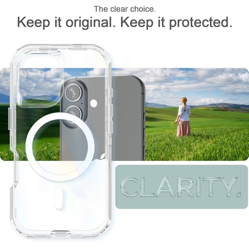 AICase for iPhone 16 Case Clear[Compatible with MagSafe] Heavy Duty Durable 3-Layer [Not Yellowing][Military Grade Drop Protection] Shockproof/DropProof Protective Cover for iPhone 16 6.1" 5G by AICase - Used condition - Image 5