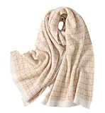 RILOOP Bufanda de invierno a la moda para mujer, chales cálidos, estolas sólidas para mujer, bufandas largas de punto Pashmina para mujer