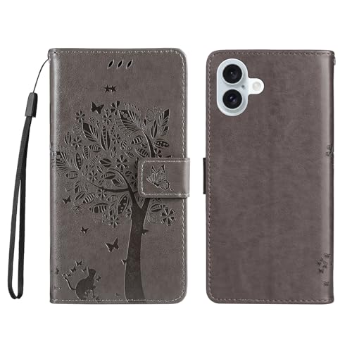 Étui Apple iPhone 16 Plus抗震防摔 coque portefeuille grise contre les rayures - 3