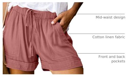Image of KISSMODA Womens Summer Shorts Leopard /Camo /Solid /Floral Print Elastic Waist Pocketed Casual Pants