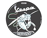  Aufkleber Airbrush 3D Motiv Wespe Chrom Gewölbt, Rund, Schriftzug Italienische Flagge, Stylisch, Cool, Einzigartiger Sticker für Ihr Fahrzeug,Auto, Motorrad ,Vespa