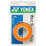 ヨネックス(YONEX) テニス バドミントン グリップテープ ウェットスーパーグリップ (3本入り) AC102 オレンジ