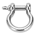 Keenso Premium Stainless Steel Bow Shackle D Anchor Set - 100 Kg Safe Load Capacity for Multiple Industries