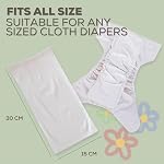 Biodegradable Bamboo Diaper Liners, 600 sheets, 6 rolls x 100 sheets, For Cloth Baby Diapers, Disposable, Unscented, 30cm x 15cm Sheets, Fragrance Free, Chlorine Free, Diaper Insert, o1baby