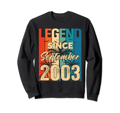 Legend Since September 2003 September 2003 Birthday Retro Sudadera