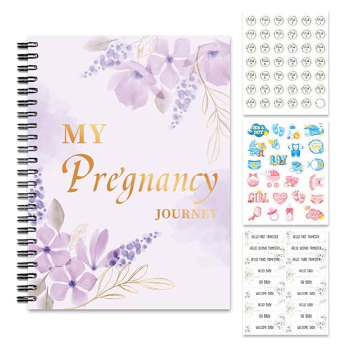 Pregnancy Journal, Keepsake Diary, Weekly Planner for Moms, Creative Pregnancy Tracker, Book First-Time Mother, Portable Planner