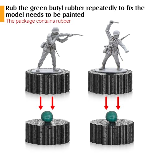 Image of Geelin 2 Set Miniature Painting Handle Versatile 3D-Printing Mini Painting Holder Compatible with Scale Model Base DND Miniatures Fantasy Figurines War Game Accessories