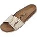 Produktbild Palado Pantoletten Damen Malta EGS Matt  bequeme Sandalen Made in Spain - Hausschuhe mit dämpfendem Kork-Fußbett - modische Sommerschuhe Beige UK9 - EU42