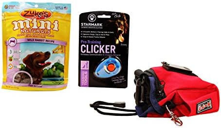 Dog Clicker Training Kit: Clicker, Treat Carrying Bag, Zukes Training Treats, and BONUS How-To Article for Successful Clicker Training Your Dog