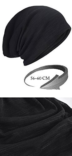 Womens Slouchy Beanie Thin Soft Lined Sleep Cap Lightweight Chemo Slap Summer Hat (S Grey) #TOP4