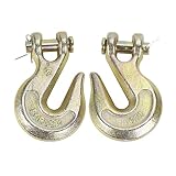 PRFFWK 1/2 Inch G70 Heavy Duty Clevis Grab Hook for Trailer Truck Transport Chain (2 Pack) 11,300 lb