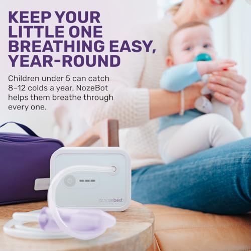 Image of Electric Baby Nasal Aspirator | The NozeBot by Dr. Noze Best | Hospital Grade Suction | Nasal Vacuum | Safe for Infants and Toddlers