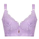 ALDOLA büstenhebe Damen BH Damen mit bügel Hellviolett Damen vollschalen BH sportbekleidung Tshirt BH Große Größen Funktioneller BH (Größe:100A)