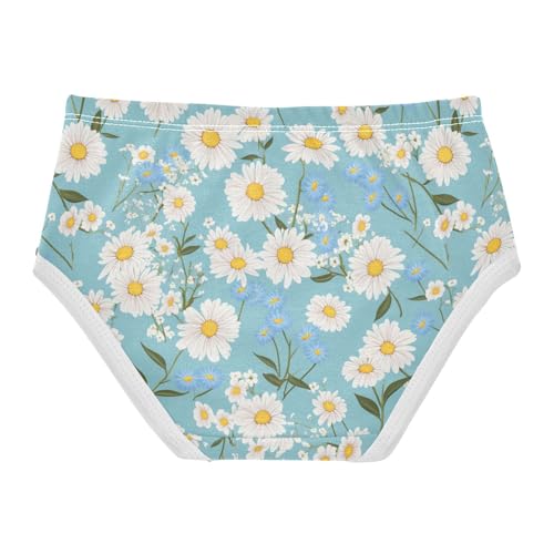 Wusikd White Daisies Girls' Underwear Cotton Girls Briefs Soft Toddler Underwear 2T2