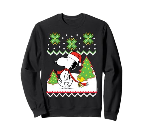 Peanuts Santa Snow Snoopy und Woodstock Sweatshirt