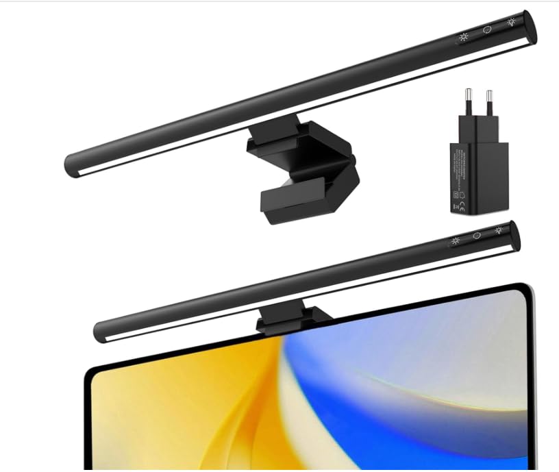 Anpro Lampe de Écran Ordianteur - Lumière de Moniteur d'ordinateur Port USB avec Contrôle d'écran Tactile, Luminosité et Teinte Réglable Lampe de Bureau...