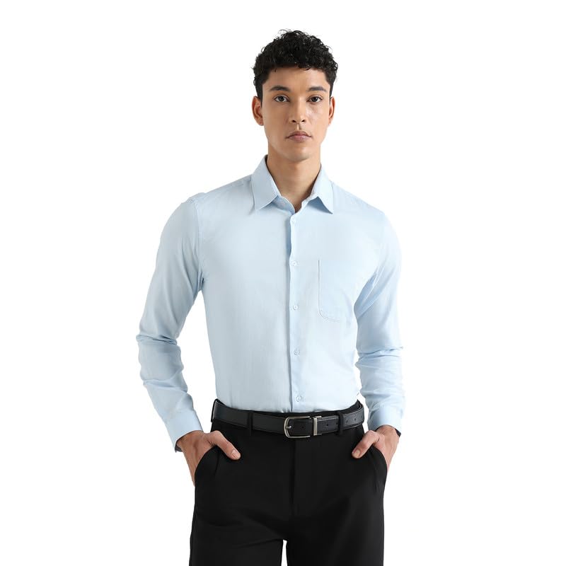 subtract Men's Pure Cotton Comfort Fit Textured Evening Shirt-picture-0