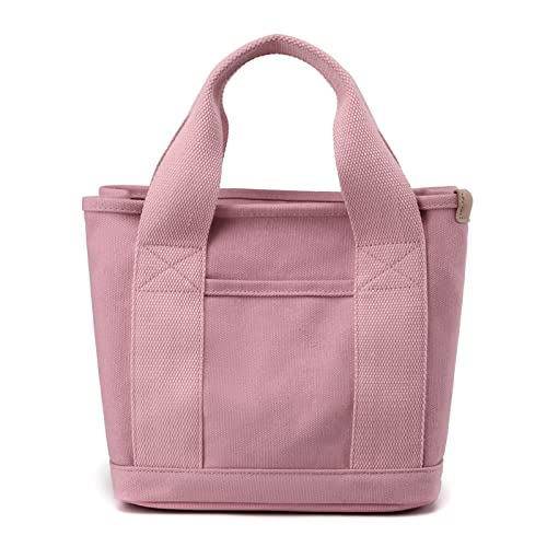 Sac de plage en toile CORIOS grand cabas de voyage rose pour le camping et le travail