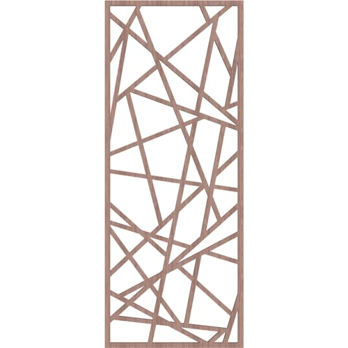 Image of Conway Decorative Pierced Fretwork Wood Wall Panels, 13 3 /8 inchW x 34 3 /8 inchH x 3 /8 inchT, Walnut