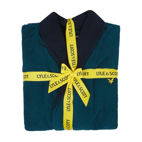 Peignoir Lyle & Scott bleu et pct taille M robe de chambre unisexe