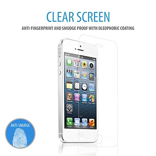 V7 Shatter Proof Tempered Glass Screen Protector For Apple Iphone5/5S/5C |9H Hardness |Oleophobic Coating |Hd |Ultra Clear |Anti Scratch Retail Packaging #TOP3