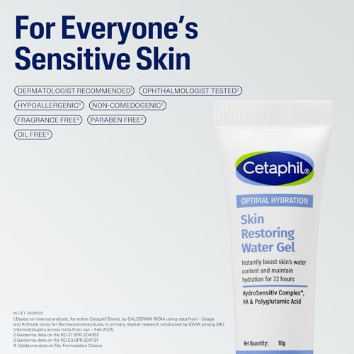 Image of Cetaphil Optimal Hydration Restoring Water Gel 10g for Sensitive Skin